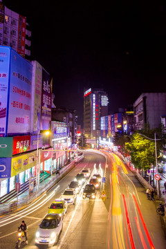 湖北省恩施市舞阳大道夜景