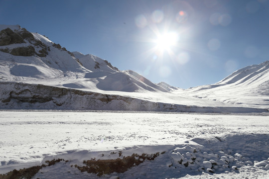 中国甘肃祁连雪山自驾游