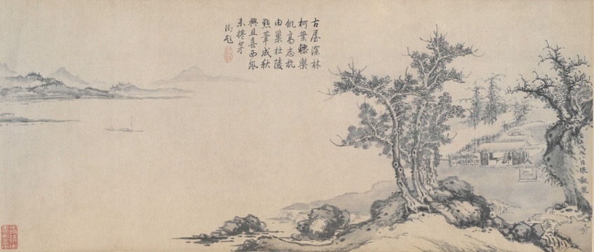 橫幅山水風景國畫