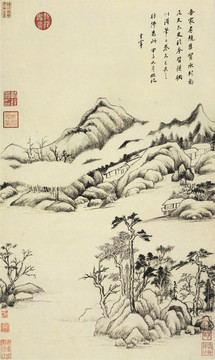 国画山水 明代 董其昌