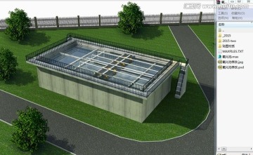 地下式氧化池效果圖3d模型