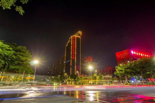 广东省佛山市消防电力大厦夜景