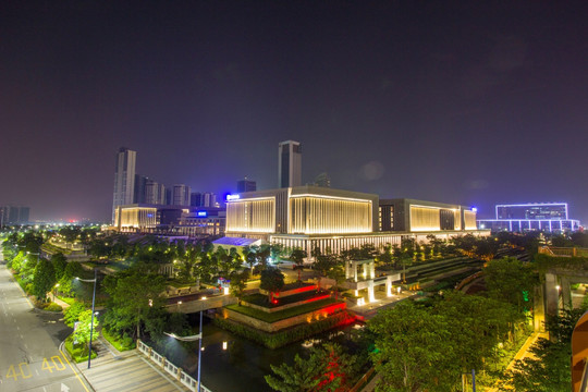 广东省佛山市国际会议中心夜景