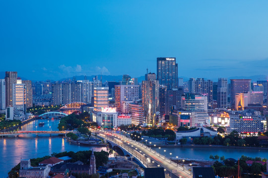 宁波东门口夜景