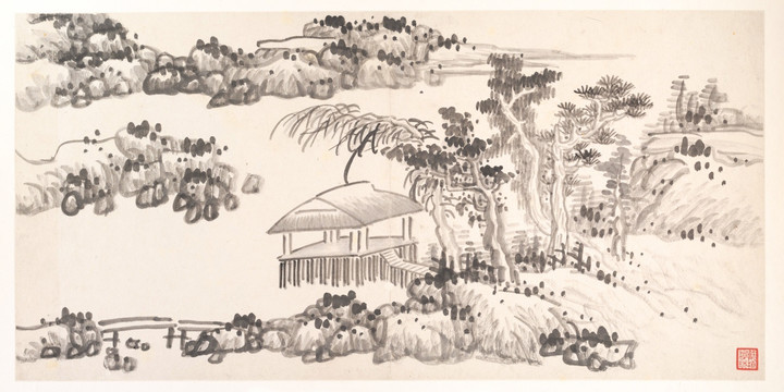 山水國畫 高清掃描