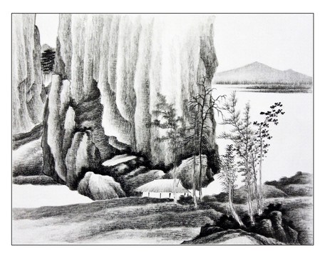 潑墨山水風(fēng)景國(guó)畫(huà) 高清大圖