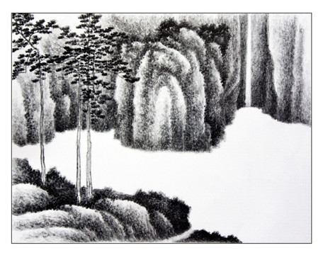 潑墨山水風(fēng)景國(guó)畫(huà) 高清大圖