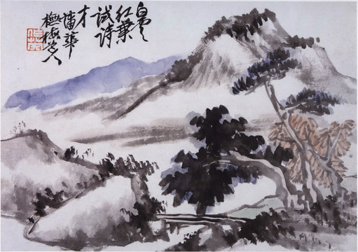 水墨山水畫 清代 蒲華