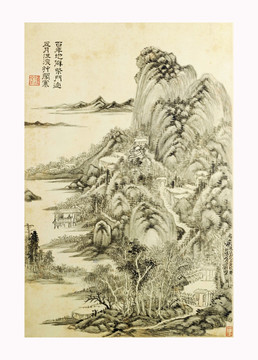 山水风景国画 原画扫描稿