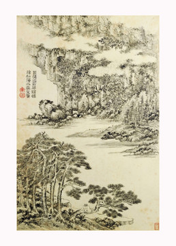 山水风景国画 原画扫描稿