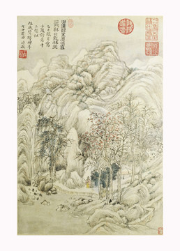 山水風景國畫 原畫掃描稿