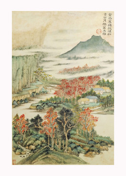 山水风景国画 原画扫描稿