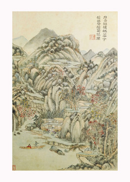 山水風(fēng)景國(guó)畫 原畫掃描稿