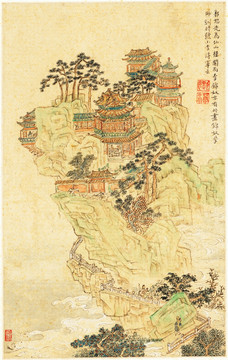 国画山水 原画扫描