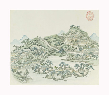 燕山八景 玉泉趵突 清張若澄