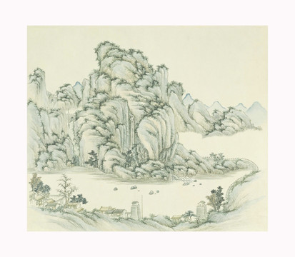 燕山八景 居庸疊翠 清張若澄