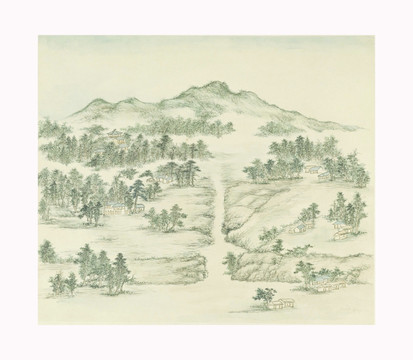 燕山八景 薊門煙樹 清張若澄
