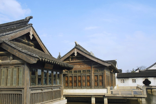 江南园林建筑 中式木结构建筑