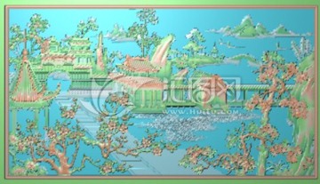 山水沙發(fā)背板