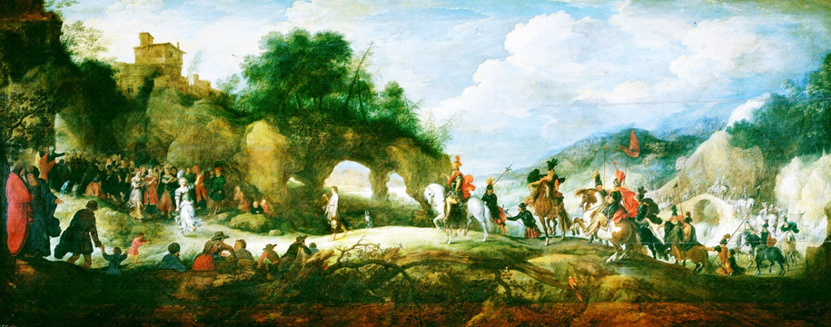 横幅古典风景油画