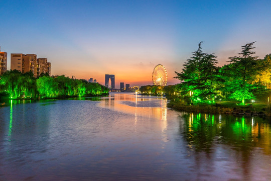 金鸡湖夜景