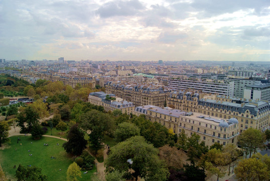 巴黎市区俯瞰风光