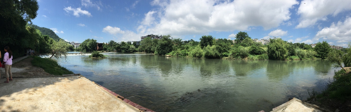 天空湖水树