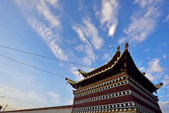 藏区寺庙 飞檐斗拱