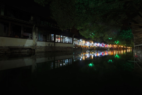 江南水乡周庄夜景