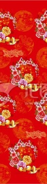 家紡窗簾印花圖案床上用品花紋