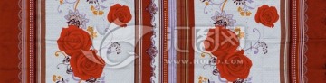 家紡窗簾印花圖案床上用品花紋