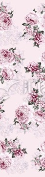 家紡窗簾印花圖案床上用品花紋