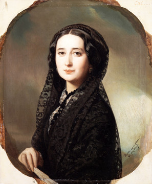 美女宮廷人物油畫