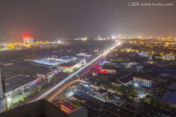 江西省抚州市文昌大道夜景