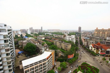 江西省抚州市抚州鸟瞰全景图