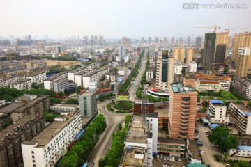 江西省抚州市抚州鸟瞰全景图