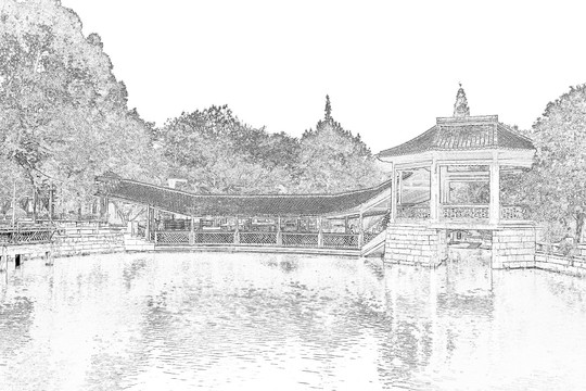 古鎮(zhèn)線描  合層