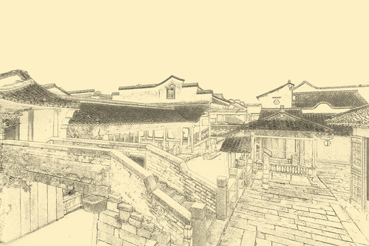 古鎮線描  合層