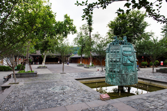 阆中古城 广场雕塑