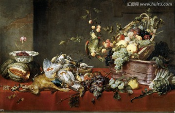 古典花卉水果油画