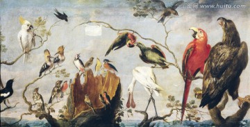 花鳥油畫