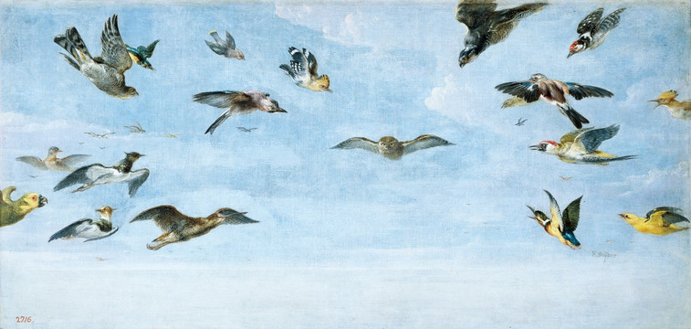 花鳥動物油畫