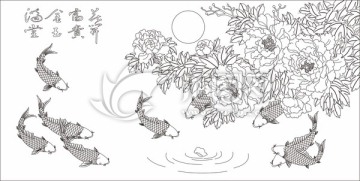 金玉滿堂牡丹魚