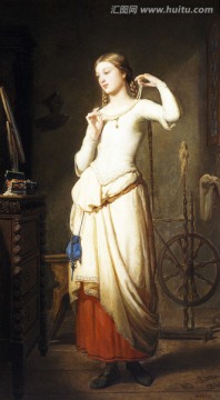美女人物油畫