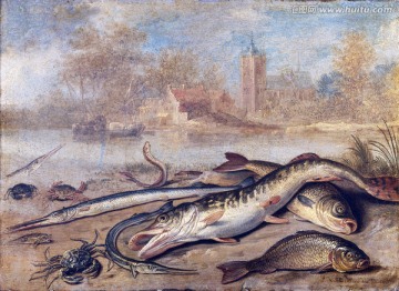 魚類動(dòng)物油畫