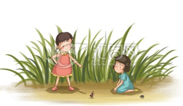兒童插畫 吵架了