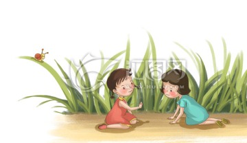兒童插畫 捉迷藏
