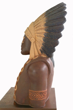 人物雕塑 印第安人