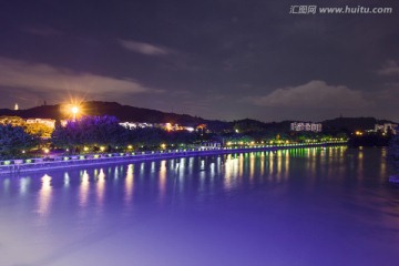 广东省江门市釜山公园夜景