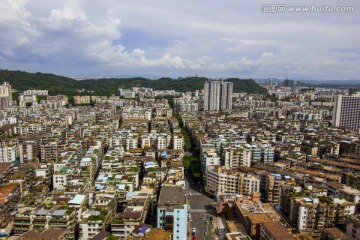 广东省江门市江门鸟瞰图